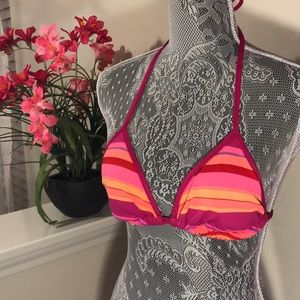 Striped Bikini Top NWOT